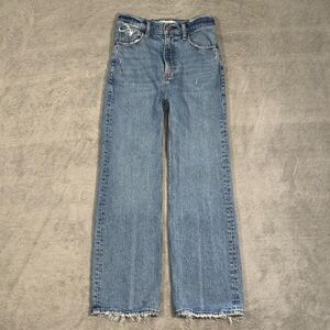 Abercrombie Fitch 90s Relaxed Jean Women 25x27 High Rise Distressed Wide Leg Y2K